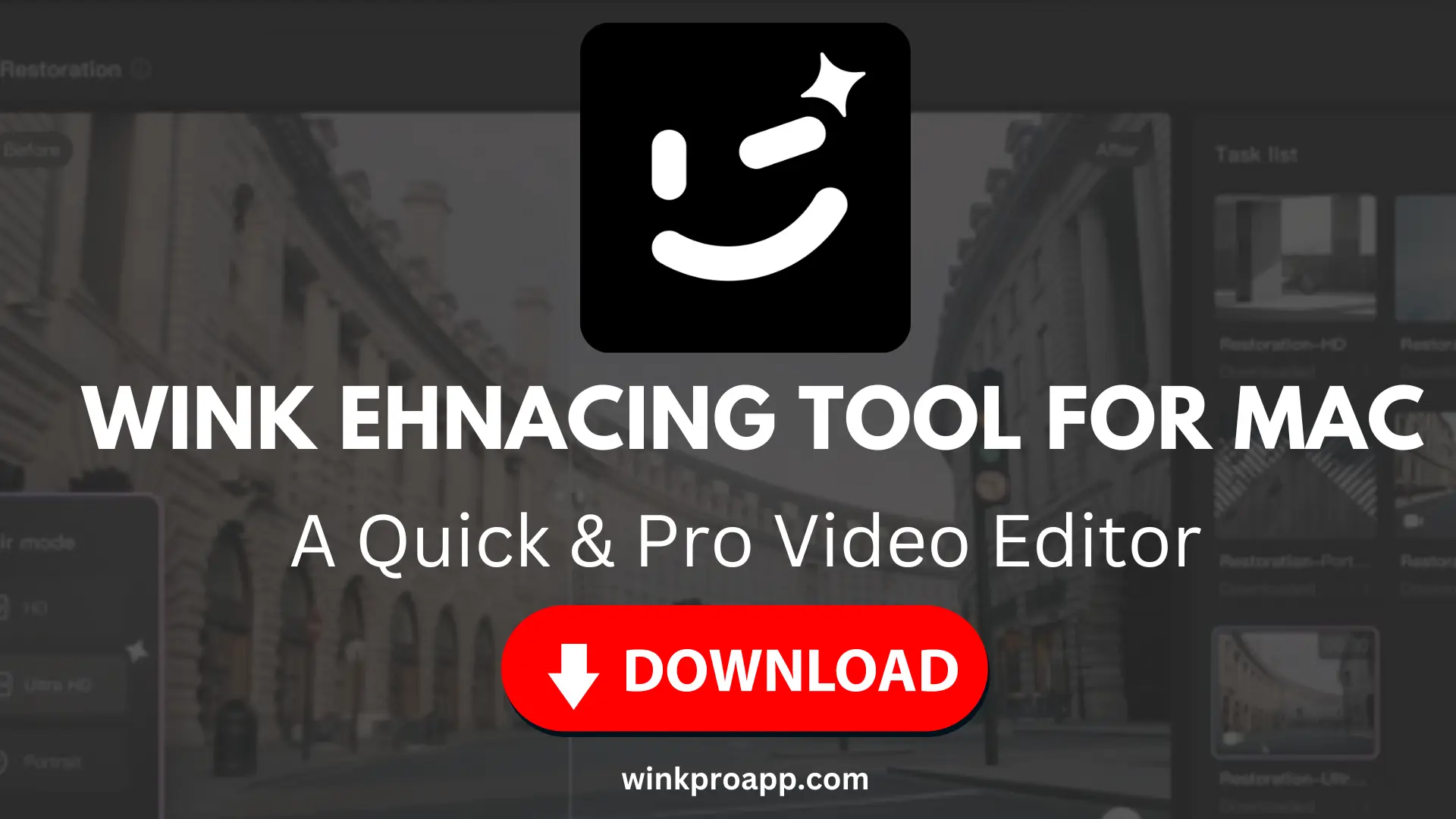 Wink Video Retouching Tool For MAC Banner
