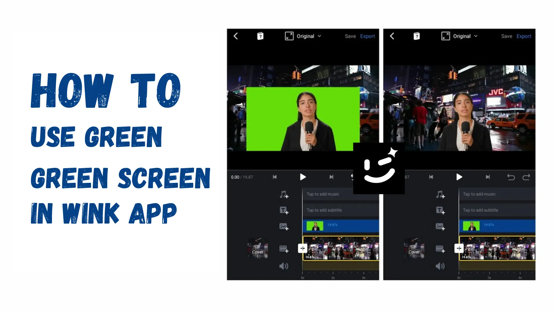 How to use green screen in wink enhancer